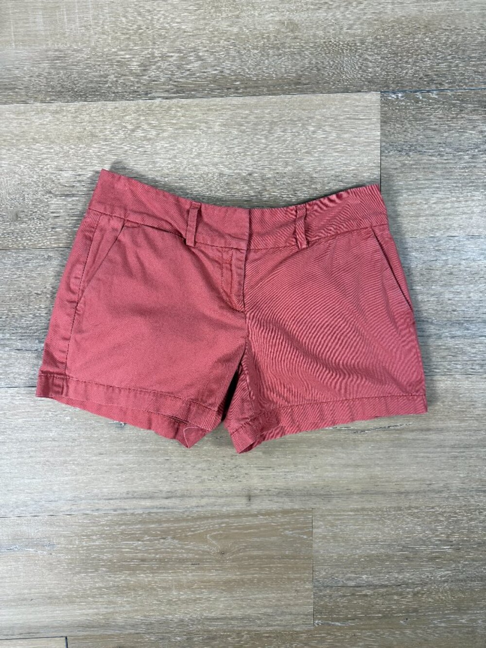 Ann Taylor LOFT Terracotta Washed Red Chino Shorts | 0